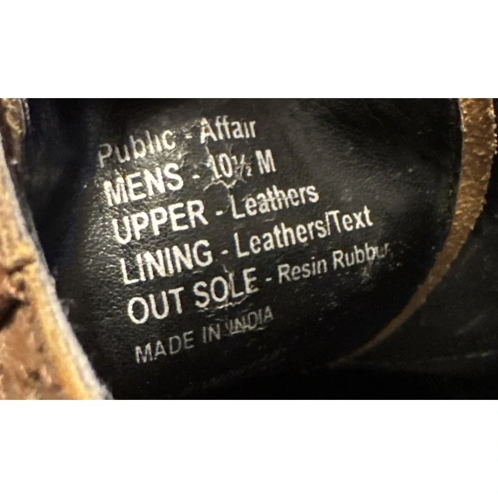 Kenneth Cole Reaction Public Affair 10.5M Brown Leather‎ Oxford Brogue Shoes